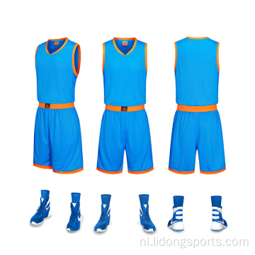 2022 Personaliseer je eigen basketbal / groothandel jeugd gesublimeerd basketbaluniform